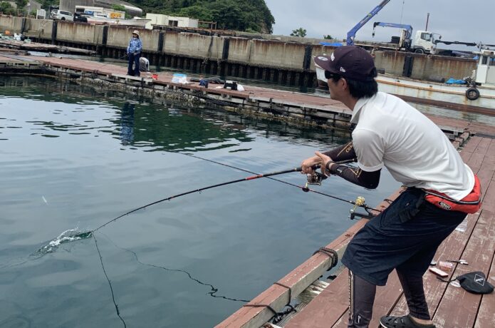 海上釣堀　竿　初心者